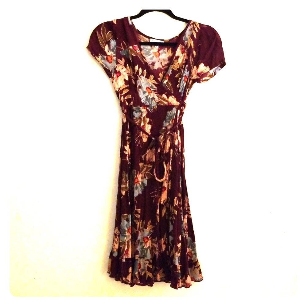 Floral wrap dress